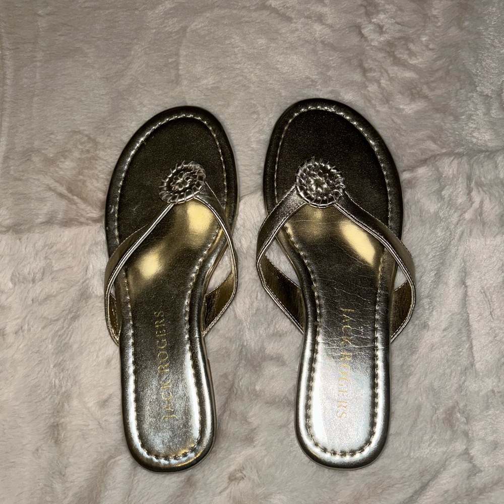 Gold Jack Rogers sandals, size 7.5